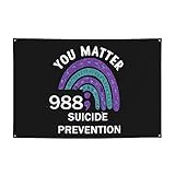Suicide Prevention Awareness Banner 47x71 Inch Background Banner Flags Welcome Decoration For Wedding Party Yard