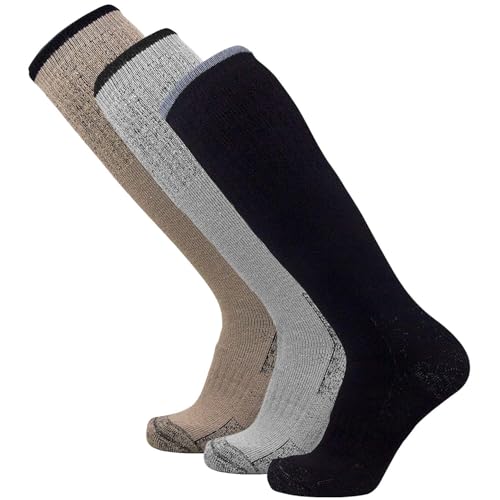 Heavy Work Boot Socks – Durable Comfortable - Great for Hiking, Camping, Hunting (L/XL, Black)4