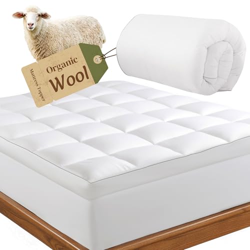 10 Best Natural Mattress Toppers for a Healthier Sleep Experience 2 HOMBYS 2000GSM Merino Wool Mattress Topper Queen