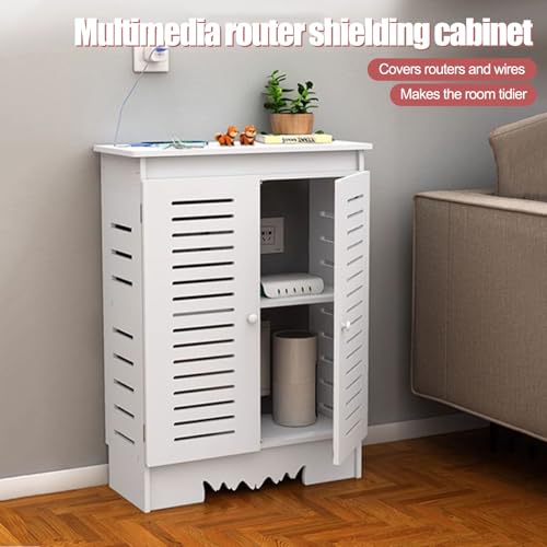 Armoire routeur WiFi sur pied avec boîtier modem de 90 cm
