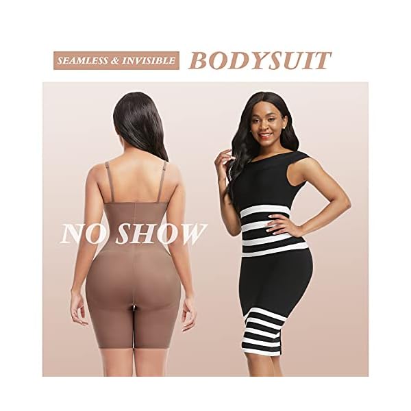 FeelinGirl-Womens-Seamless-Shapewear-Tummy-Control-Body-Shaper-Comfortable-for-Woemn-Under-Dress FeelinGirl Faja Shapewear Firm Control Butt Lifter Body Shaper Waist Shaper Bodysuit for Women Beige L