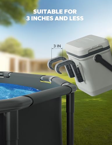 POOLHACKER Original Since 2023 Pool Cooler, Insulated Cooler Hard Cooler with Handle for Above-Ground Pools, Keeps Ice for up to 3 Days, Portable Poolside Cooler Swimming Pool SPA Accessories