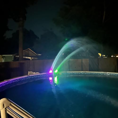 Cascade de piscine lumineuse rechargeable avec double pulvérisation - 4