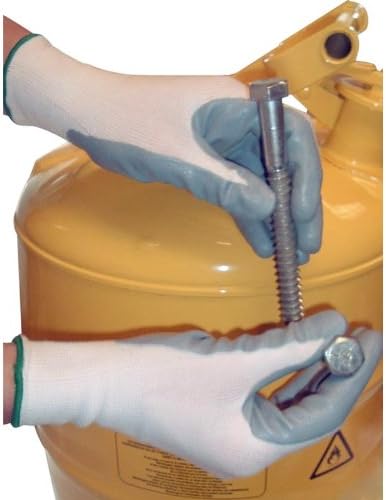 Seidman Associates G-NIDEX-LG-GF Gray Nitrile Foam-Dipped Nylon Gloves - L