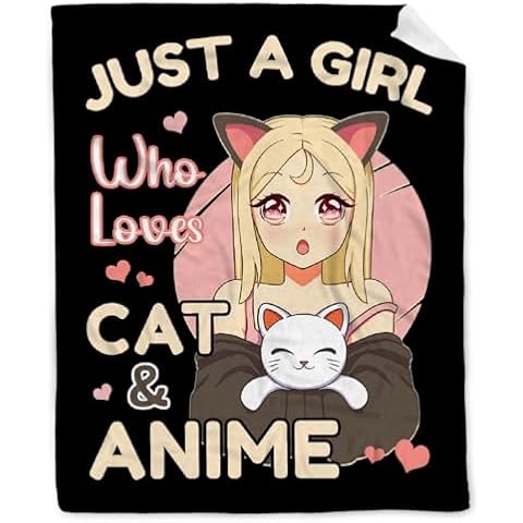 Anime Cat Blanket by Lokesvararaja Cover