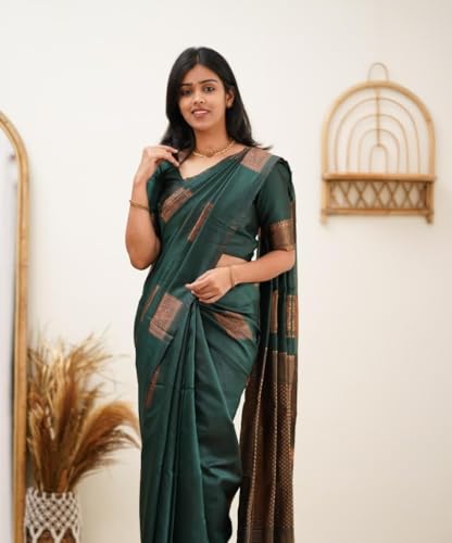 Image of Avantika Fashion Women's Kanjivaram Soft Silk Banarasi Sarees With Blouse Piece For Women