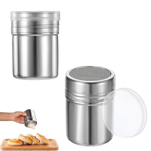 Spargitore per zucchero a velo, 2 pezzi per cappuccino, spargitore per farina con coperchio, macina per zucchero a velo, spargitore per cannella, zucchero a velo, macina per cioccolato, zucchero