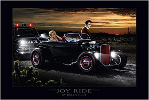 Scorpio Posters Elvis and Marilyn - Joy Ride - by Helen Flint - Laminated Poster - 36.5" x 24"