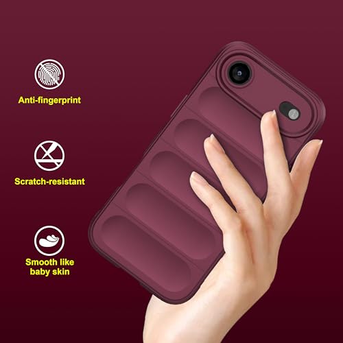 Image of amazon basics Back Case Cover for iPhone 17 Air | Compatible for iPhone 17 Air Back Cover | Liquid Silicon Magic Case with Camera Protection | Plum