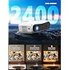 Smart Projector Support 4K HDR, LED Daylight Projectors 2400 ANSI with WiFi6 Bluetooth5.4 HDMI eARC/CEC