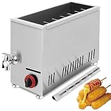 QUTBAG Freidora de Perros Calientes de Queso Comercial de 21L, Equipo para freír palitos de Salchicha de 12 Piezas, Estufa de Parrilla para Perros Calientes en un asa para Restaurante, Cocina casera