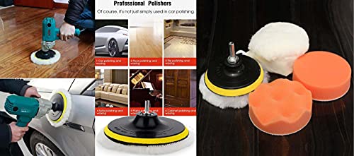 Image of DIY Crafts 12 Pcs 1 Kit, 6 inchinch Kit + Felt Pad, Wax Car Polishing Buffing Pad Wool Pad Kit and Felt Pads with (12 Pcs 1 Kit, 6 inchinch Kit + Felt Pad)