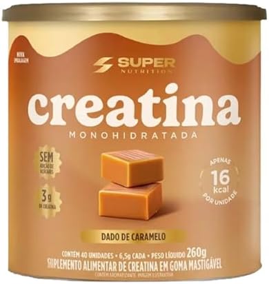 Creatina Caramel (40 unids - 260g), Dados de Caramelo, Super Nutr...