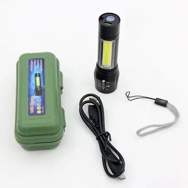 mobone mini aluminum led flashlight small portable lamp pocket torch for camping, fishing (black