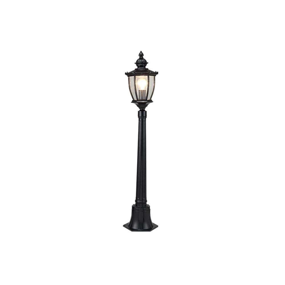 QUSYZD Lamp Post Lights Outdoor, Creative Outdoor Lawn Light Waterproof European Garden Light Villa Landscape Grass Light High Pole Garden Community Light Aluminum Glass E27,Black-110cm