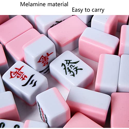 Mini Juego de Mahjong Chino de Viaje con 144 Fichas miniatura 7