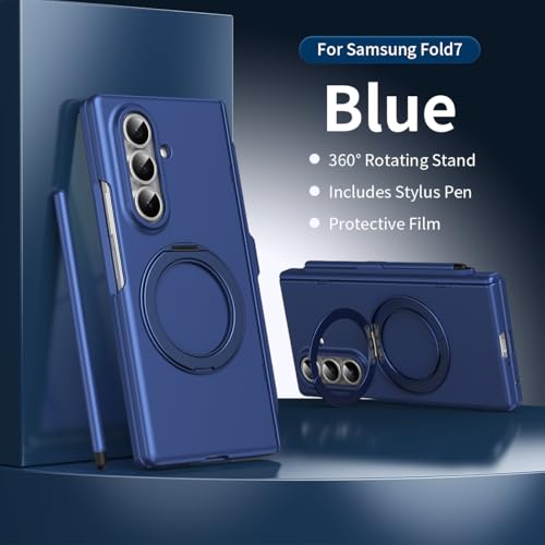 Coque Samsung Z Fold8 Ultra avec stylet et support pliable pour le bureau - Bleu