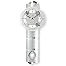 Produktbild AMS 5215 Wanduhr, Funk-Pendeluhr mit geschwungenem Holzgehäuse, Mineralglas, chromfarbenes Zifferblatt, arabische Zahlen, analoge Uhr für Wohnzimmer, Flur und Büro, Maße: 24 x 66 x 10 cm