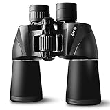AAJI 10x50 Binoculars for Adults, HD Professional Waterproof Fogproof Binoculars with Low Light Night Vision, Durable and Clear FMC BAK4 Prism Lens, for Birds Watching Hunting Traveling (Black)