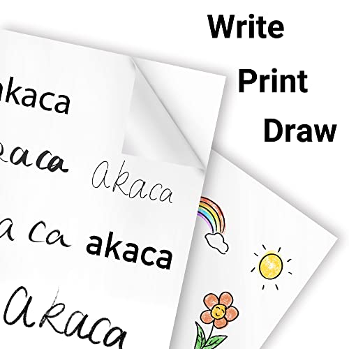 akaca Universal Etiketten, Selbstklebend Bedruckbar Matt Blanko Papier Klebeetiketten Aufkleber weiß, für Laser- und Tintenstrahldrucker (1 pro Blatt | 30 Blatt)