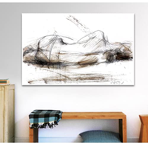 Affiches et gravures abstrait sexy femme tableau noir et blanc 40x60cm sans cadre