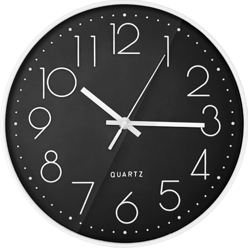 El Mejor Listado de Reloj para Pared del mes. 43 Reloj De Pared Silencioso, Tiempo De Marcha Claramente Legible Y Preciso, Reloj Pared Grande 12 Pulgadas, Un Estilo Moderno, Fácil De Instalar, Relojs Pared Minimalista Para Sala...