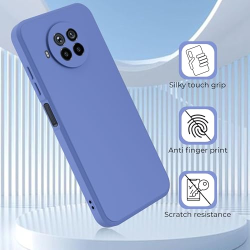 Image of A rtistque Liquid TPU Silicone Matte Shockproof Flexible with Camera Protection Soft Back Cover Case for Xiaomi Mi 10i 5G - Blue