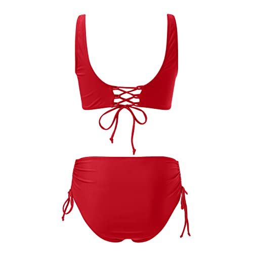 Bikini wrap lacets évider confortable en élasthanne respirant grande taille - 4