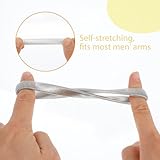 Larrel 6PCS Sleeve Garters for Women and Men, Anti-Slip Sleeve Holders, Metal Armbands, Elastic Shirt Sleeves Holders for Hold Up Sleeves and Band Stretch Garters (Gold, Silver, Black) - Image 5
