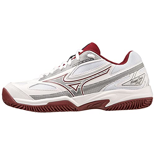 Mizuno Break Shot 4 Cc, Scarpe Da Tennis Unisex Adulto, Papiro Cabernet Bianco, 42.5 EU