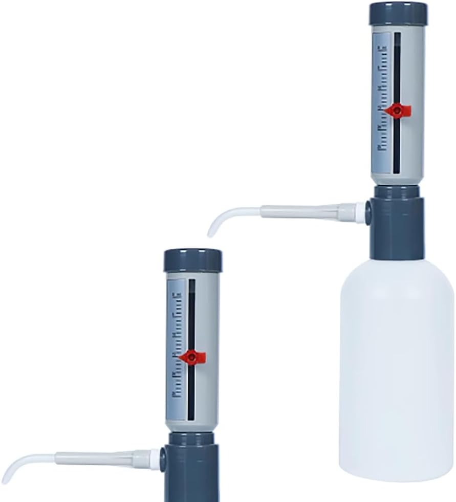 Sleeve-Type Adjustable Metering Dispenser, Portable 0-25ml Adjustable Volume Dispensing Bottle, Easy Dispense, for Aqueous Solutions,1000MML Plastic Bottles