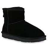 Damen Stiefeletten Leder Schlupfstiefel Boots Kostüm skostüm Indianer Fransen Squaw Pocahontas Schuhe 107895 Schwarz 37 Flandell