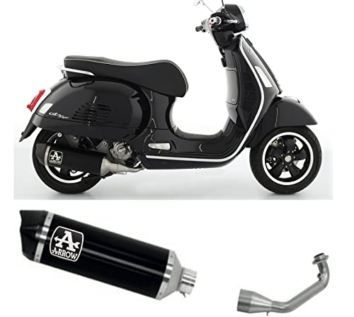 Silenciador Arrow 53536akn homologado con fondo de carbono para moto Piaggio GTS 300