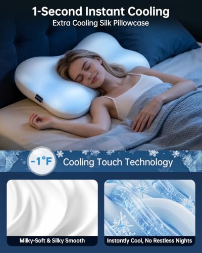 Cervical Neck Pillow, Memory Foam Pillows for Side/Back/Stomach Sleepers - image 7