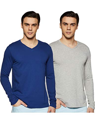 Amazon Brand – Symbol Men’s Regular Fit V-Neck T-Shirt (Pack of 2)