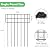 Animal Barrier Fence, 17 in(H) X 13 Ft(L) No Dig Garden Decorative Fencing, Rustproof Metal Wire Panel Garden Fence Border for Dog Rabbits Ground Stakes Fence and Outdoor Landscape Patio (10)