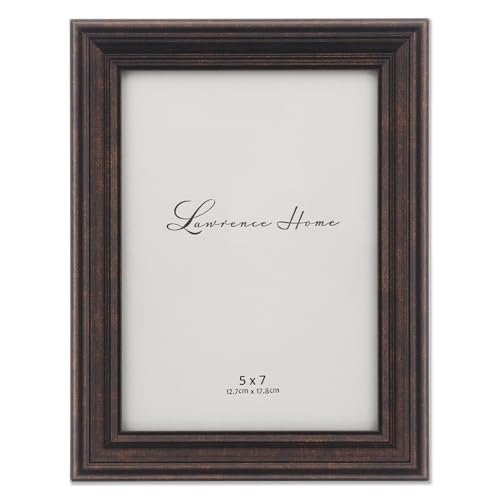 Image of Lawrence Frames 535557 Bronze 5x7 Classic Detailed Oil Rubbed Picture Frame