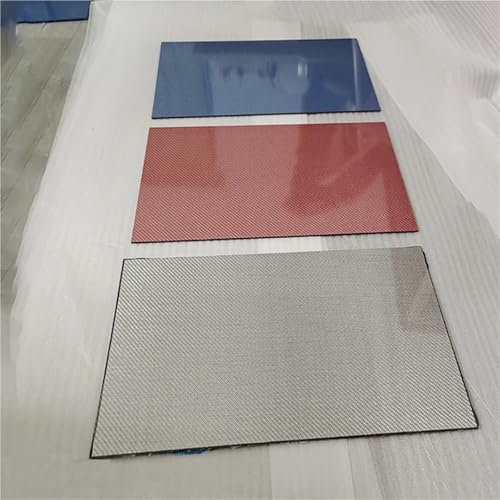 Red Blue Silvery Multicolor Carbon Fiber Plate 245x395mm 3K Carbon Fiber Composite Board Panel Thickness 1mm 1.5mm 2mm 2.5mm 3mm 3k Carbon Fiber(1.5mm Blue)