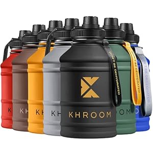 Khroom® Edelstahl Trinkflasche Sport 2,2 L – Kohlensäure geeignet für Sprudelwasser | bruchfeste BPA freie…