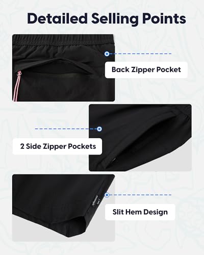 Image of maamgic Mens Swim Trunks 5 inch with Compression Liner Stretch Quick Dry Swim Shorts Swimming Trunks Bathing Suits