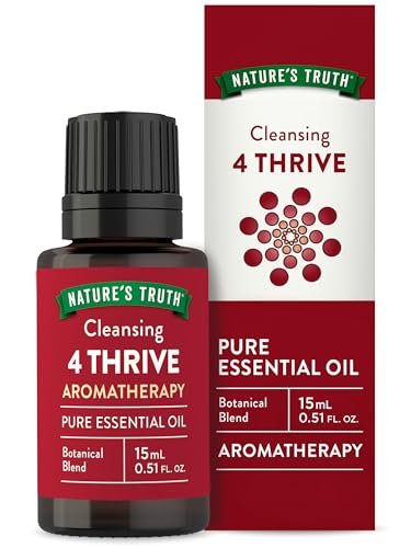 Nature's Truth 4 Thrive Essential Oil | 15 mL | with Eucalyptus, Rosemary, Lemon, and Clove Oils | for Aromatherapy | Pure Plant Based, Non-GMO & Gluten Free