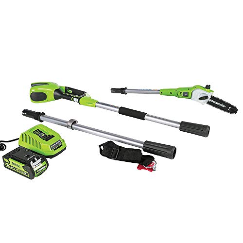 Greenworks 8.5' 40V Cordless Pole Saw, 2.0 AH Battery Included 20672