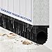 DGSL Garage Door Seals Bottom Rubber Weather Stripping Kit Seal Strip Replacement,Universal Weatherproof Threshold Buffering Sealing Rubber 5/16 Inch T Ends, 3 3/4 Inch Width (16 Ft, Black)
