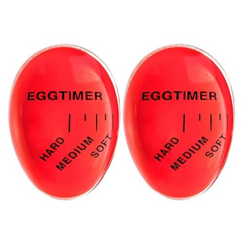 2 Pack Egg Timer Soft Hard Boiled Egg Timer That Changes Color When Done - Reusable Perfect Egg Timer