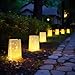 Homemory Luminary Bags with Flameless LED Tealights, 24 Bags, Warm White Lights, Electric Tea Candles for Wedding, Party, Christmas, 150+ Hours