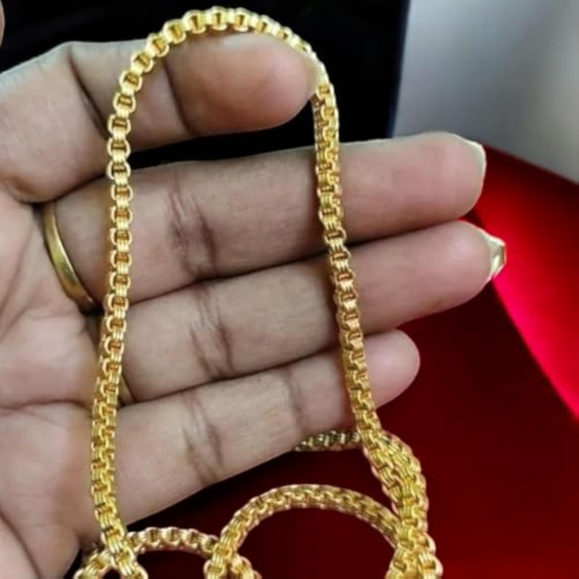 Traditional 1 Gram Plated Chain Necklace, 24 Inch