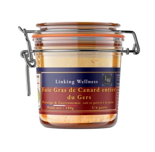 LINKING WELLNESS - Foie Gras Entier du Gers IGP - Foie Gras de Canard Artisanal - Pot 180 g Cover