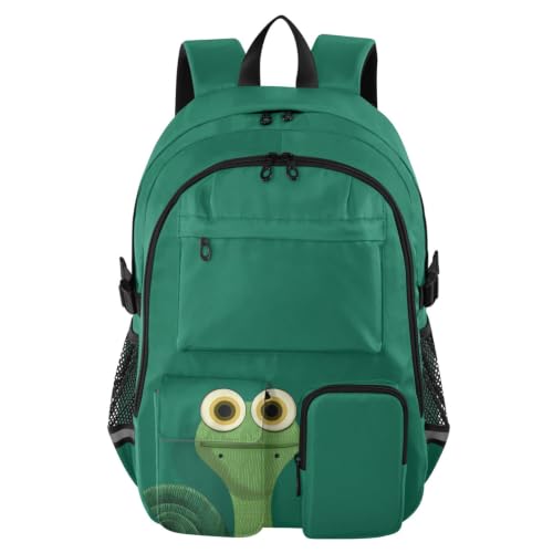 Mochila de viaje grande de caracol verde que alivia el peso para estudiantes
