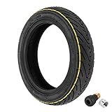 ZAITUO 60/70-6.5 10-inch Rubber Explosion-proof Tubeless Tire + Schrader Straight nozzle Replacement for Segway Ninebot Max G30LP G30 G30E Electric Kick Scooter Tyre Wheel Parts (1)