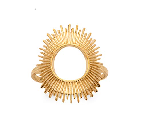Bague en Plaqué Or avec motif soleil ajouré pour femme style bohème chic